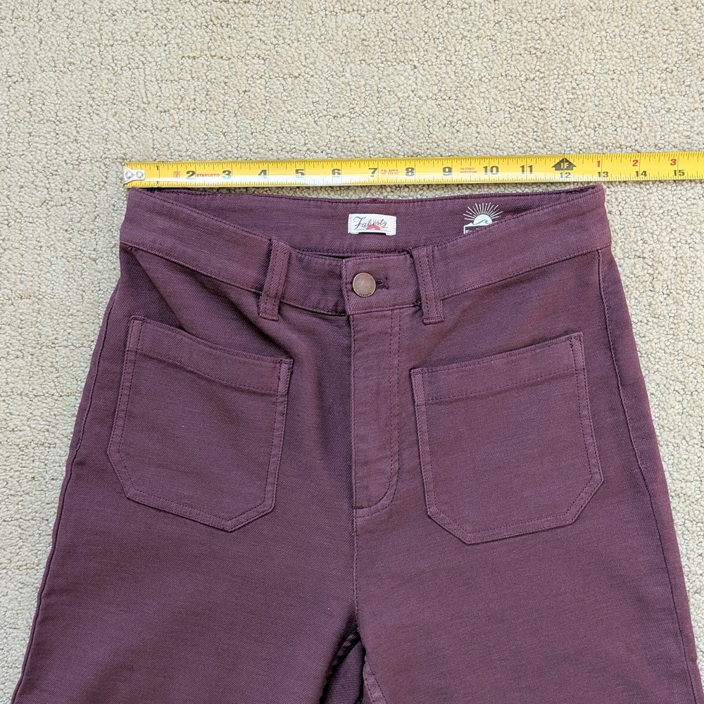 Faherty Wide-Leg Pants in Dusty Plum - Picture 6 of 7